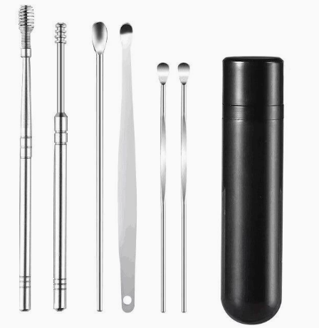 6 Counts/Set Ear Wax Removal Tool Set with Storage Tube