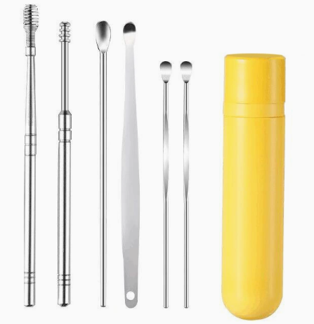6 Counts/Set Ear Wax Removal Tool Set with Storage Tube