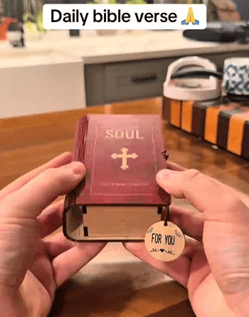 🔥LAST DAY 49% OFF✝️Handmade Wooden Bible Verses Box - Daily Bible Verses 🎁